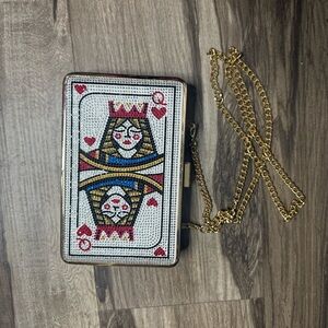 ALDO Queen of Hearts Rhinestone Clutch CROSSBODY